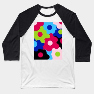 Retro Egg Flowers - Bright Winter Seasonal Color Palette Baseball T-Shirt